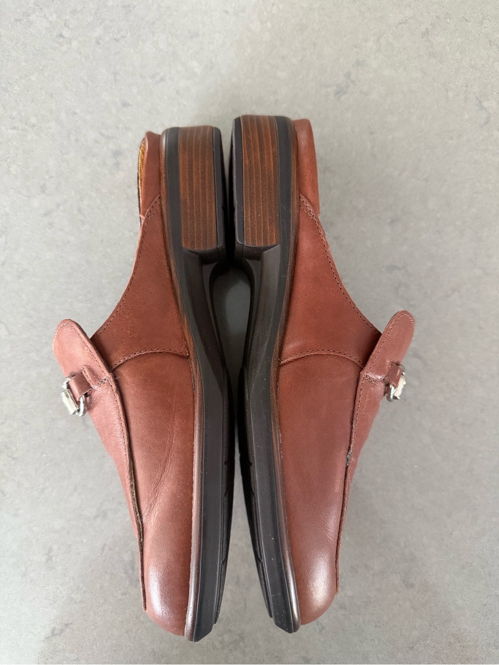 Naot Women's Tan Brown Leather Slip-On Mules with Silver Bit Barely worn 39 - Picture 3 of 7